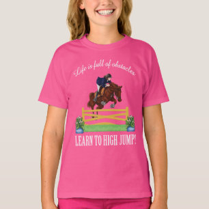 T-shirt Fille SAUTANTE ANGLAISE ÉQUESTRE de CHEVAL ET de