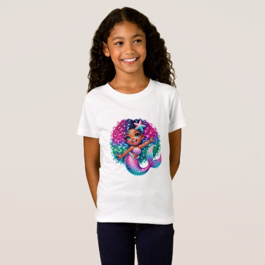 T-shirt fille sirène (Devant entier)