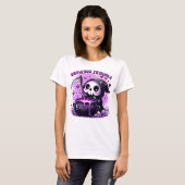 T-shirt Fille Skeleton mignonne Grim Reaper Ado Halloween (Devant entier)