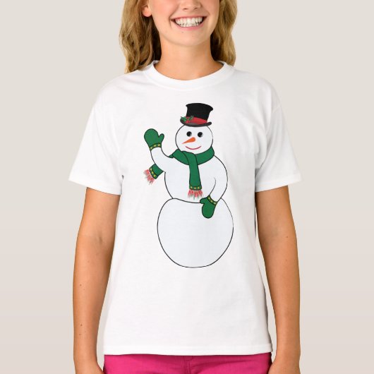 T-shirt fille Snowman (Devant)