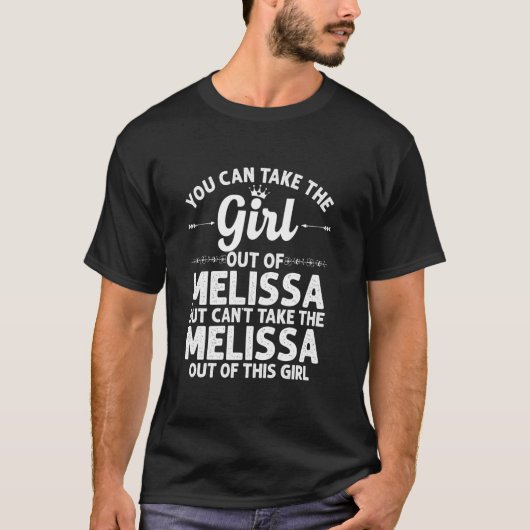 T-shirt Fille Sortie De Melissa Tx Texas Drôle Racines Dom (Devant)