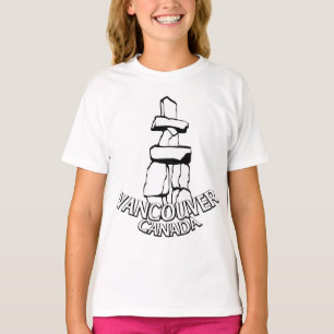 T-shirt fille Souvenir de Vancouver Landmark Art T