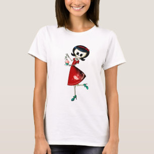 T-shirt Fille squelettique douce et effrayante