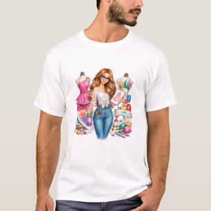 T-shirt Fille styliste de mode Art.