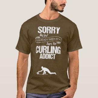 T-shirt Fille Super Curling Addict Drôle Design Pour Cadea