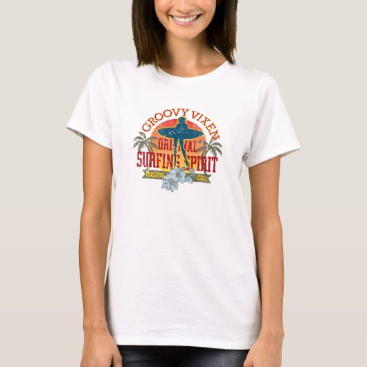 T-shirt Fille super T de surfer de renarde (Devant)