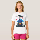 T-shirt Fille Superhero en fauteuil roulant 💥 Héros volan (Devant entier)