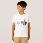 T-SHIRT FILLE SUR LE CHEVAL : VERS DE BIBLE : ART DE (Devant entier)