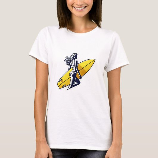T-shirt fille surfeur (Devant)