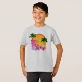 T-shirt Fille surfeuse (Devant entier)