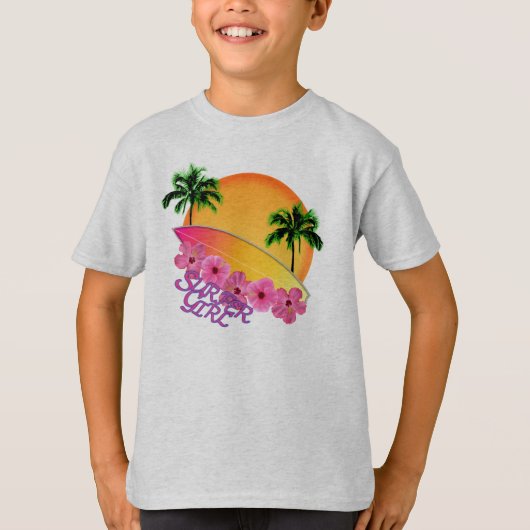 T-shirt Fille surfeuse (Devant)