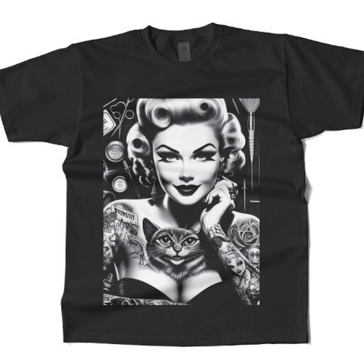 T-shirt Fille tatouée alternative old school