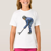 T-shirt fille temps de hockey sur glace (Devant)