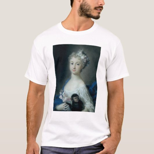 T-shirt Fille tenant un singe (Devant)