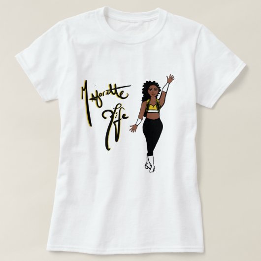 T-Shirt Fille Tourbillon Jaune Tri Couleur (Design devant)