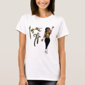 T-Shirt Fille Tourbillon Jaune Tri Couleur (Devant)