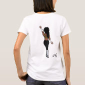 T-Shirt Fille Tourbillon Jaune Tri Couleur (Dos)