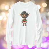 T-shirt Fille tranquille Noël Elf Drôle féminin