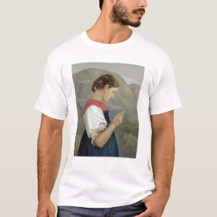 T-shirt Fille tyrolienne contemplant un crucifix, 1865