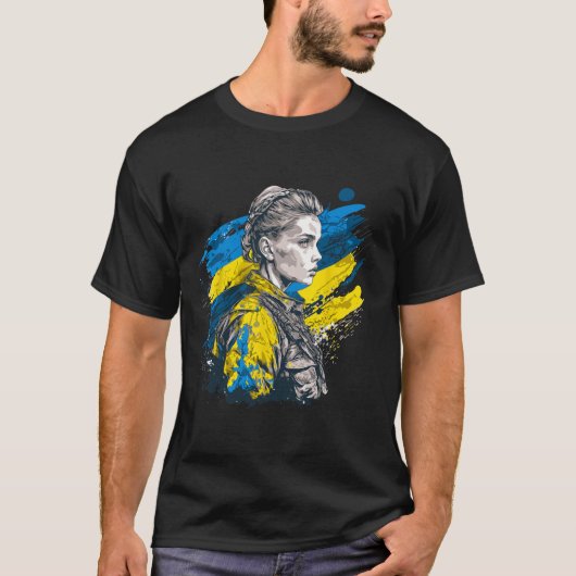 T-shirt Fille ukrainienne - Force face à l'opposition (Devant)