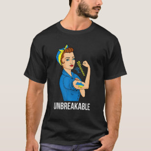 T-shirt Fille ukrainienne T Femme Incassable Ukraine Drape