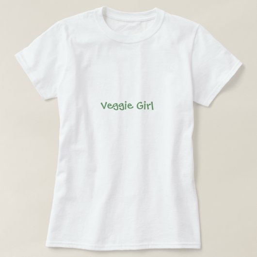 T-shirt Fille végétarienne - customisée (Design devant)