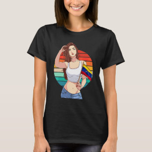 T-shirt Fille vénézuélienne Drapeau Venezuela Fierté vénéz