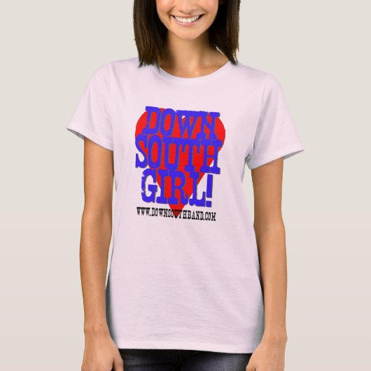 T-shirt Fille vers le bas du sud (Devant)