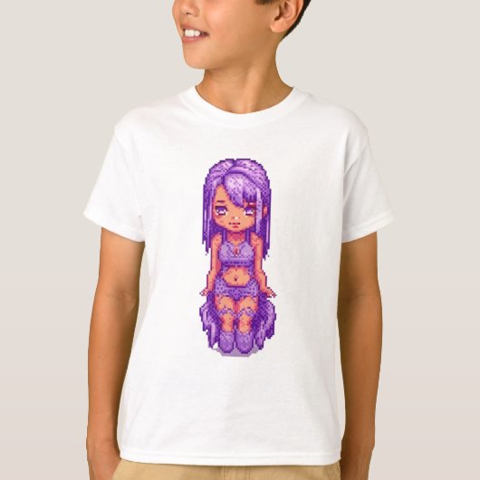 T-shirt Fille violette (Devant)
