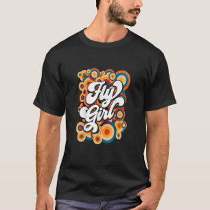 T-shirt Fille Volante 60s 70s Rétro Ancienne École Disco