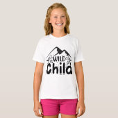 T-shirt Fille "Wild Child" - Graphisme Aventure da (Devant entier)