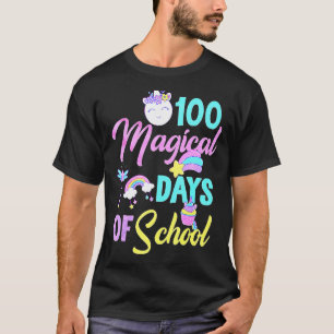 T-shirt Filles 100 Jours Magiques De L'École Unicorne Magi
