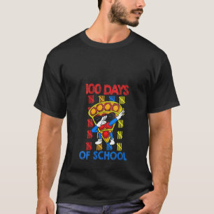 T-shirt Filles 100E Jour De L'École Dabbing Pizza Fidget À