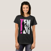 T-shirt Filles 10e baseball Anniversaire Pink Softball Que (Devant entier)