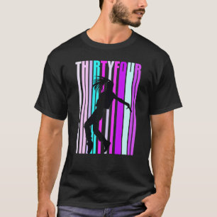 T-shirt Filles 34ème Danse Anniversaire Pour Filles Hiphop