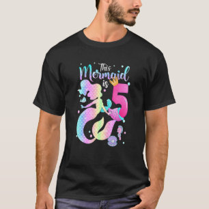 T-shirt Filles 5e anniversaire Cette Sirène A 5 ans Enfant