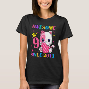 T-shirt Filles 9 ans anniversaire 9 ans Incroyable depuis
