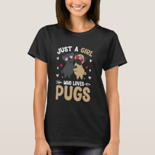T-shirt Filles adorables amatrices de carlin Juste une fil