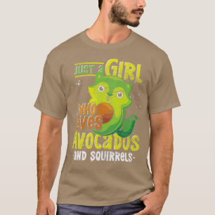 T-shirt Filles Adulte Avocado Femmes Écureuil d'animaux fo