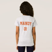 T-Shirt FILLES amour AVENTURES Ajouter un nom Retour Girl  (Dos entier)