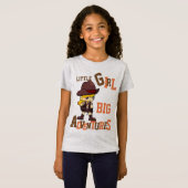 T-Shirt FILLES amour AVENTURES Ajouter un nom Retour Girl  (Devant entier)