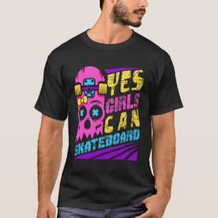 T-shirt Filles amusantes Skateboard Cadeaux Enfants Cool S