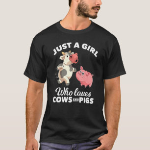 T-shirt Filles Animaux de Ferme Femmes Agricultrices Éleva