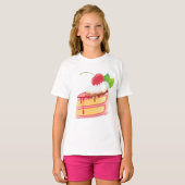 T-shirt Filles au dessert de gâteaux (Devant entier)