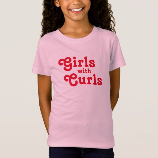 T-Shirt Filles Avec Boucles Juive Curly Cheveux Jewfro Afr (Devant)