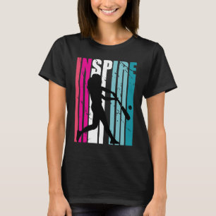 T-shirt Filles Baseball Inspirer entraîneur Softball Retro