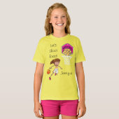 T-shirt Filles Basketball "Faisons un tir" Custom (Devant entier)