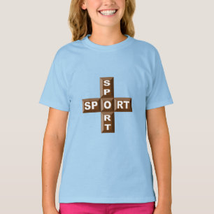 T-shirt filles bleu CHOCOLAT SPORT