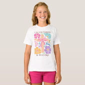 T-shirt Filles Boho Croix chrétienne de Pâques (Devant entier)