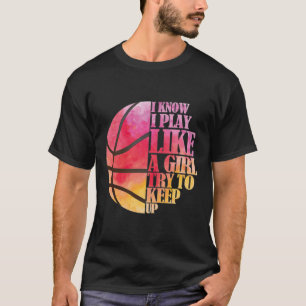 T-shirt Filles Bysketbyll Cadeau - Jouer Comme Une Fille